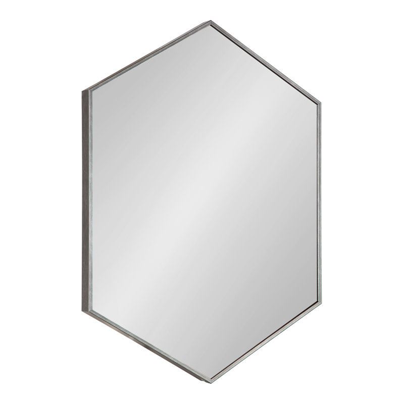 Miroir décoratif Logsdon, Argent foncé, 30,98 po x 22,05 po