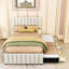 Lit plateforme tapissier avec lit gigogne et tiroirs de rangement-778333926-778333931