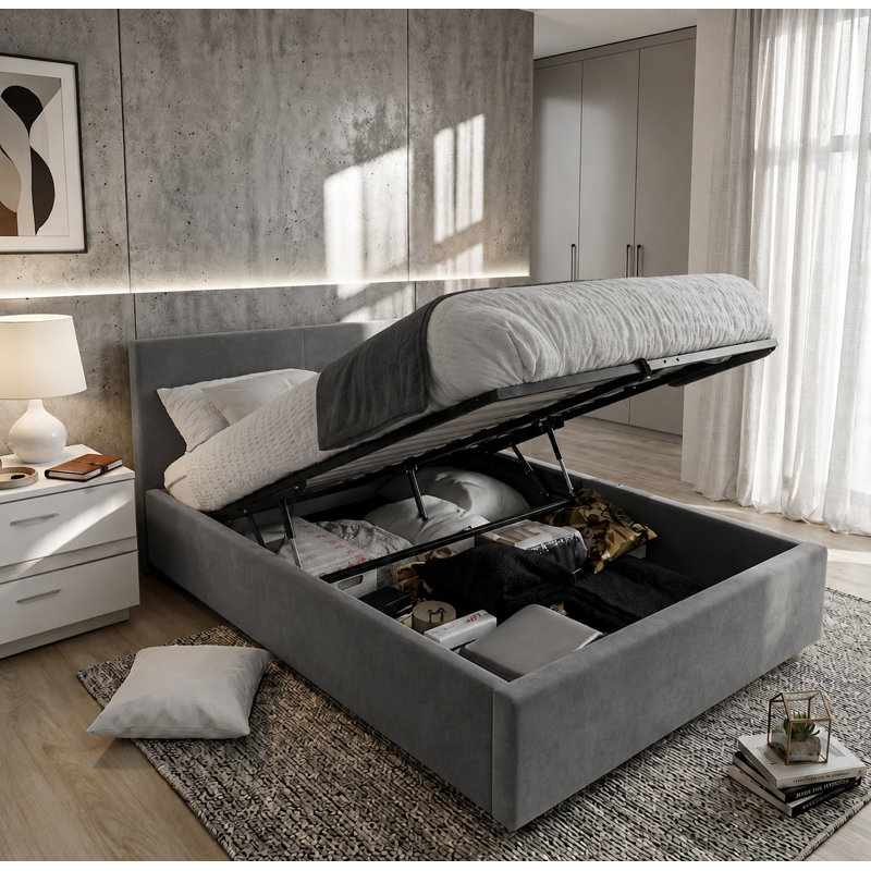 Upholstered Ottoman Bed Frame 4ft6 Double 5ft King