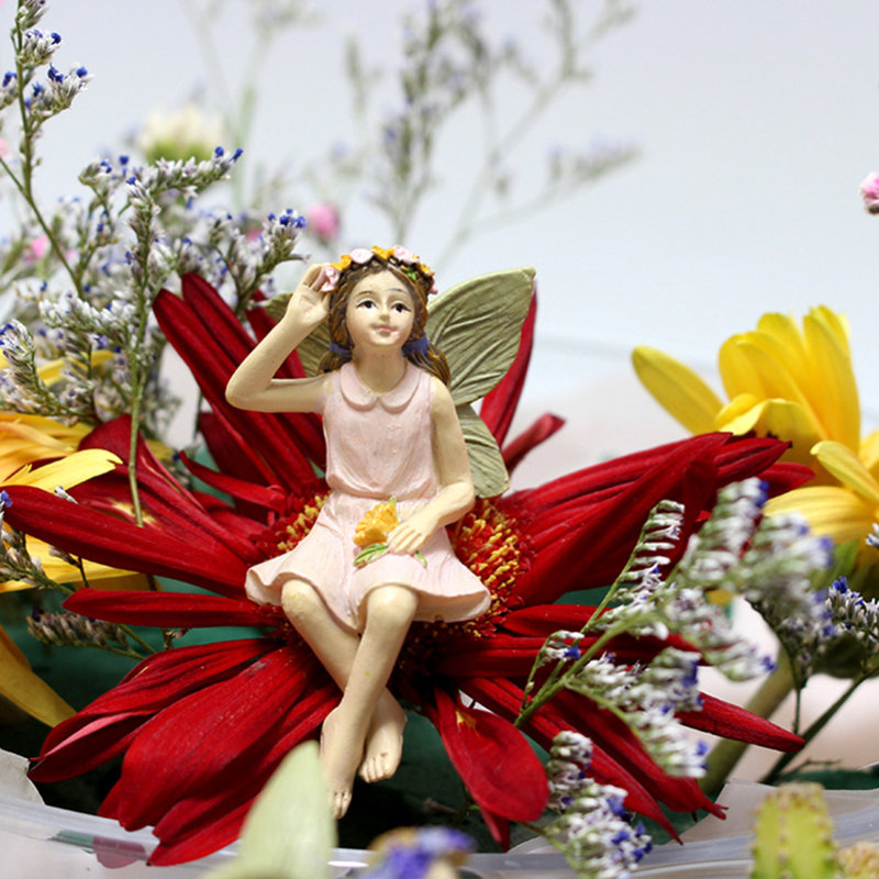 Ensemble de 5 mini figurines de jardin fées