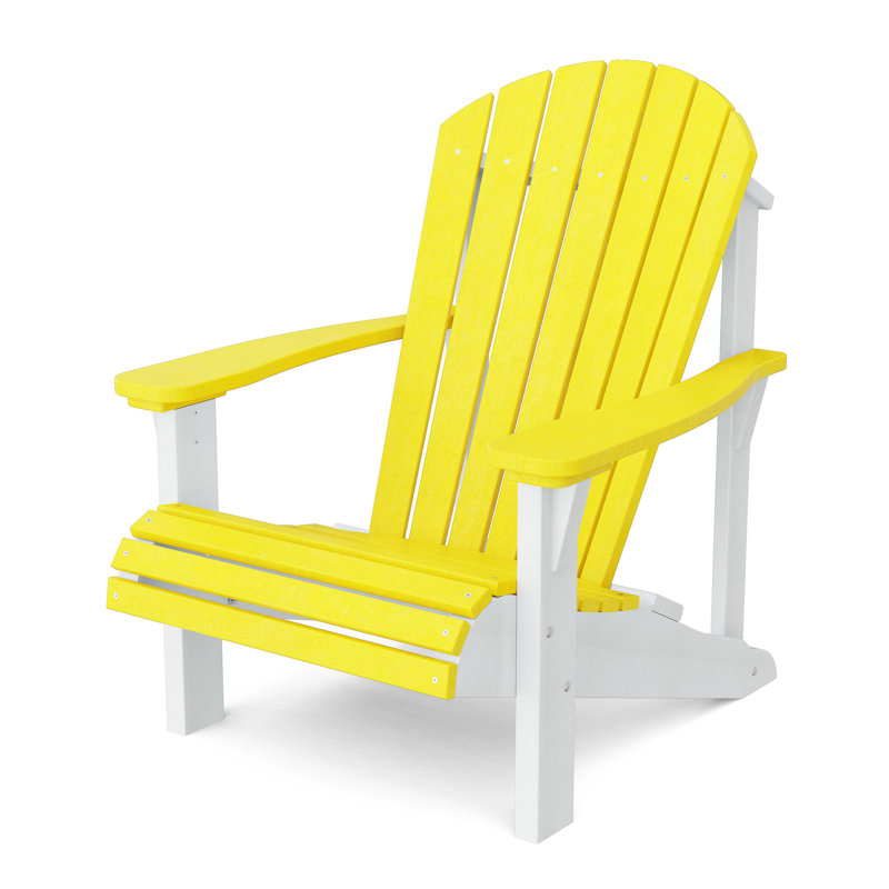 Chaise Adirondack Heritage Sunrise, Lemon Yellow/White