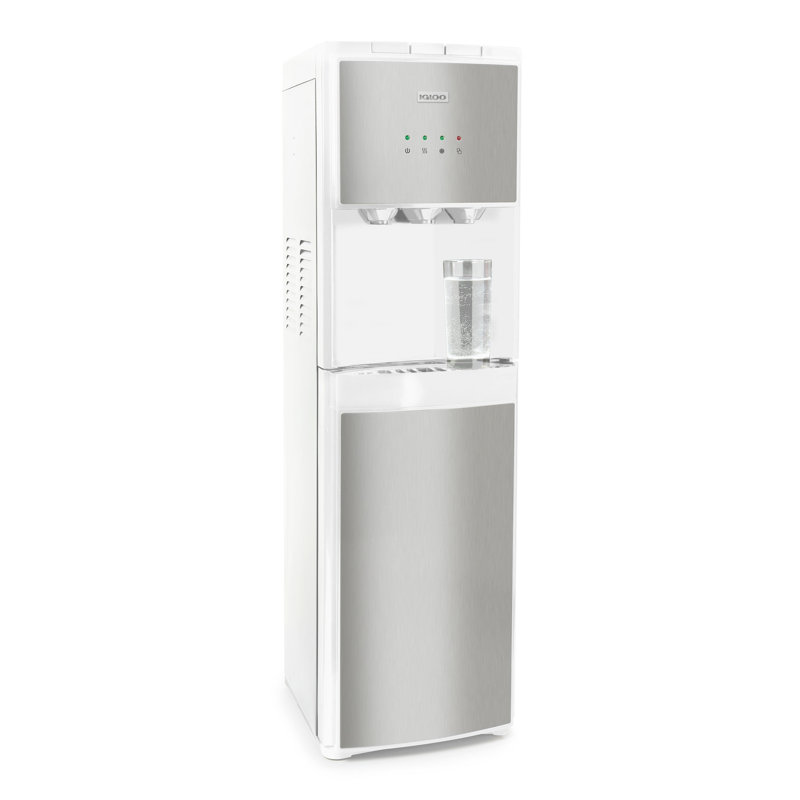 Igloo Free Standing Bottom Loading Electric Water Dispenser, Stainless Steel/White