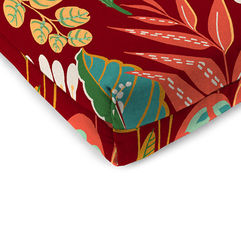 Coussin de siège d'extérieur avec attaches 19 po x 17 po (ensemble de 2)