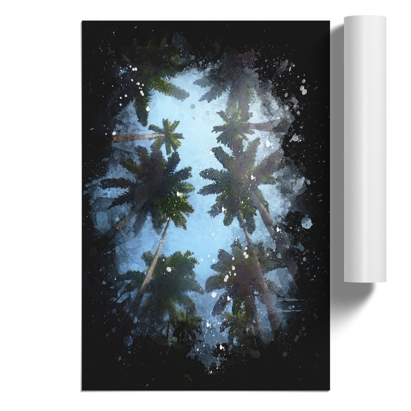 Palm Trees Vol.1 - Unframed Painting, 30cm H x 21cm W x 0.1cm D