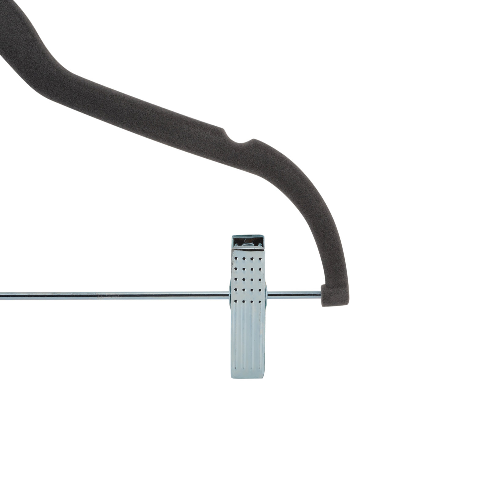 Reims 12-Piece Velvet Hangers with Clips, Gray