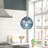 Mackey Azura Hammered Blue Glass Pendant-2060030684