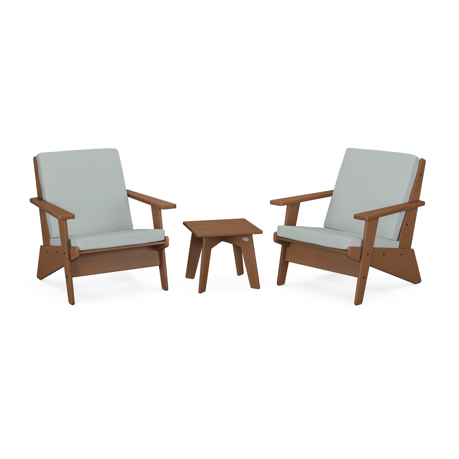Riviera Modern Lounge 3-Piece Set, Teak, Spa
