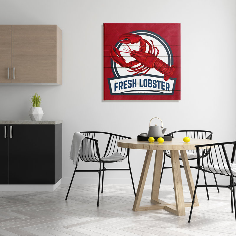«Highland Dunes Red Fresh Lobster Expression» par Kim Allen, H 30 po x l 30 po x P 1,5 po