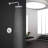 Soriano Wall Mount Chrome Finish Shower System with Handheld Sprayer and Rainfall Head