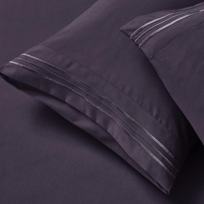 1800 Series Double-Brushed Microfiber Hypoallergenic Sheet Set, Eggplant Purple, Full/Double Sheet Set with 2 Pillowcases