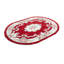 Costilla Floral Hand Woven Hand Tufted Red Area Rug-12599691