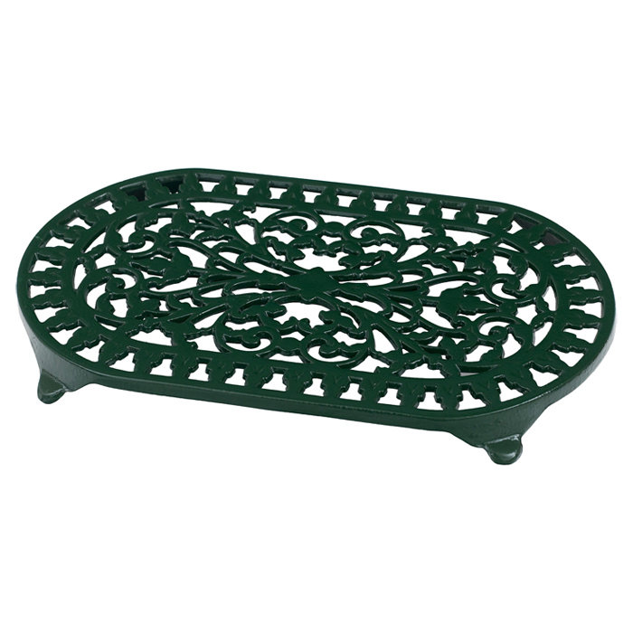 Oval 1 Piece Trivet, Green