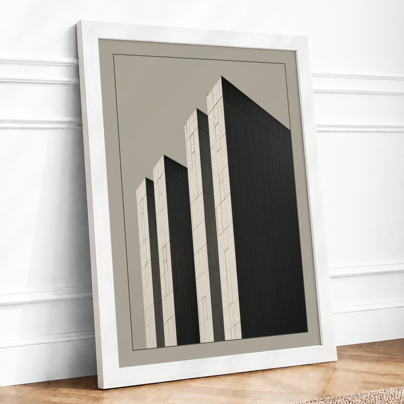 Ascending Towers Minimalist - Print, A3 - 42.0 x 29.7 cm, White