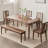 Dining room rectangular simple table Walnut Rectangular Solid Wood Top with Solid Wood Base Dining Table-100817201