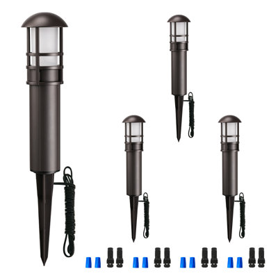 4PK LED Low Voltage Pathway Lights - Waterproof  landscape lighting for Outdoor Garden, Path, and Yard