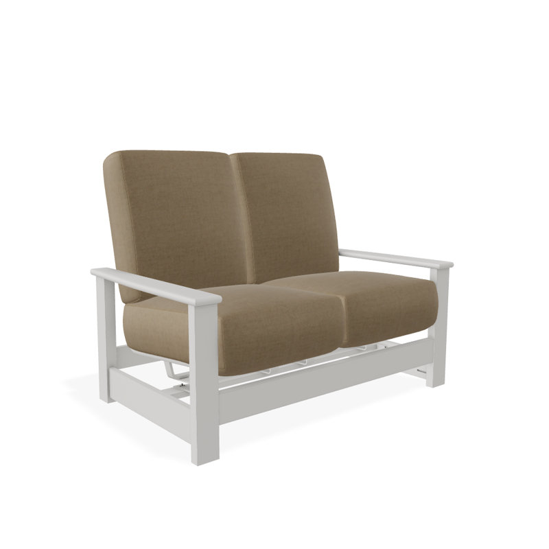 Leeward 56.5'' Wide Loveseat with Cushions, Wren, Snow