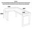 Bureau moderne en bois massif en forme de L-846502414