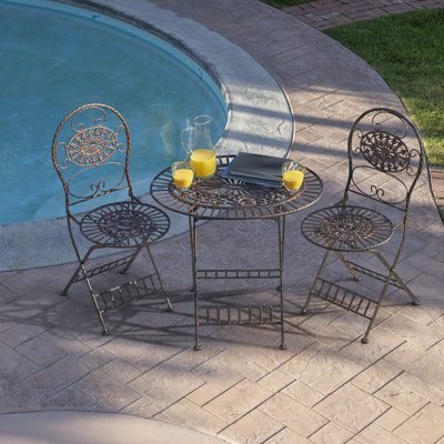 Bylar 2 - Person Patio Dining Set with Round Table