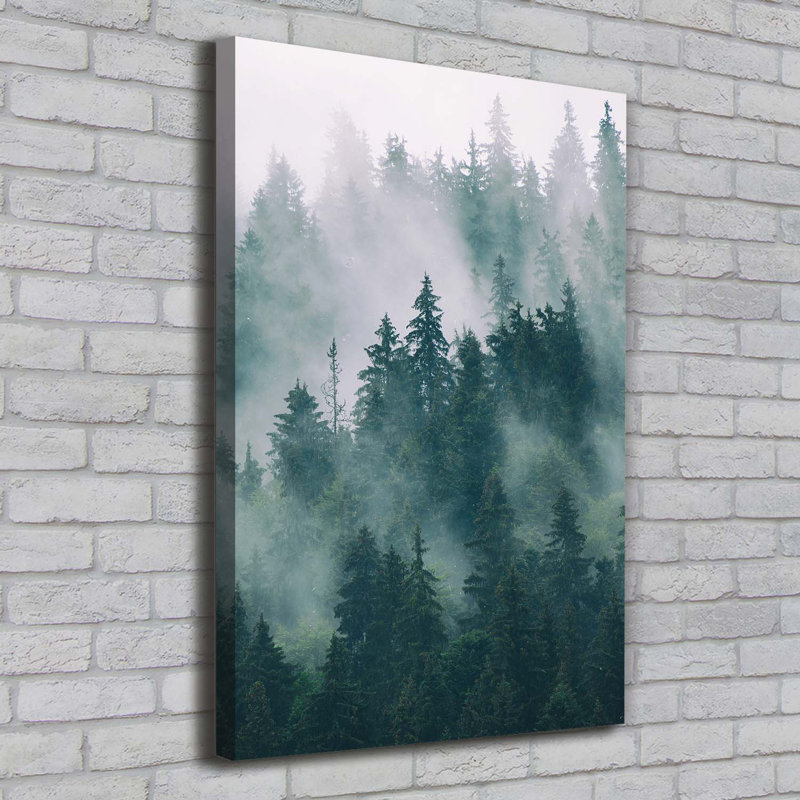 Fog Over The Forest - Wrapped Canvas Print