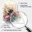 «Bee Flying To A Flower», aquarelle I - animaux, abeille en forme d'arche, art mural asymétrique-1482369849