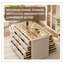 Vitrine à bijoux 59,06 po beige avec compartiments de rangement de style tiroir