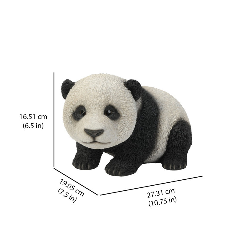 Baby Panda Crawling Statue