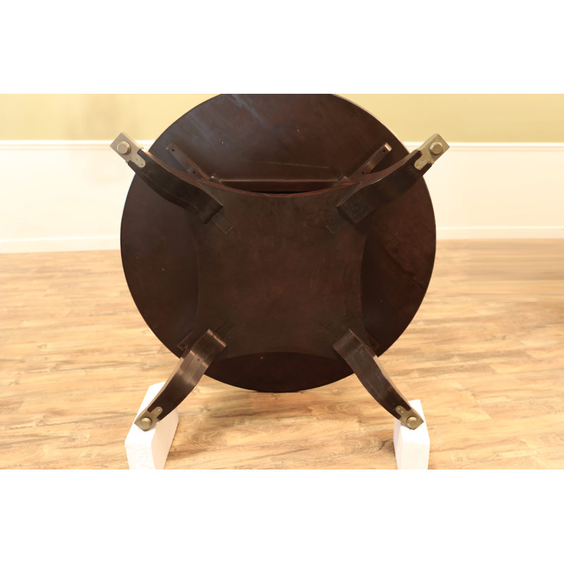 Round Mahogany Wood Dining Table