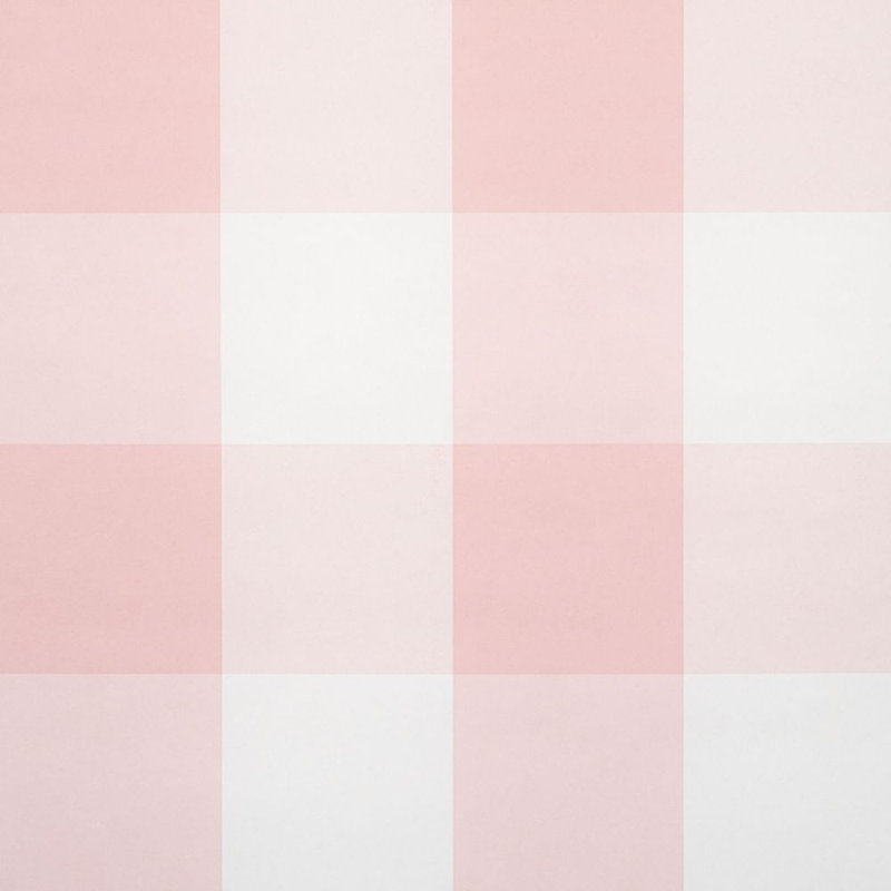 Grand papier peint à carreaux Willa, Rose