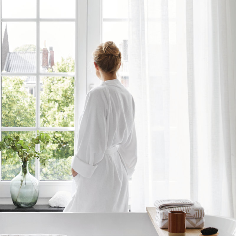 Tissu éponge 100% coton Lacobe Classic , Blanc
