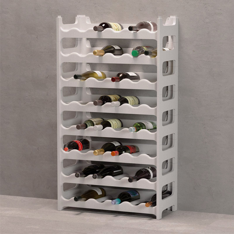 Kilgo 48 Bottle Floor Wine Bottle Rack, Granite grey