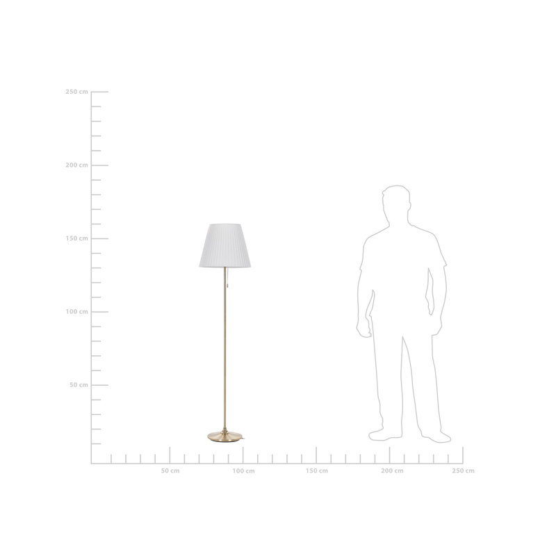Shutt 148cm Traditional Floor Lamp, Gold