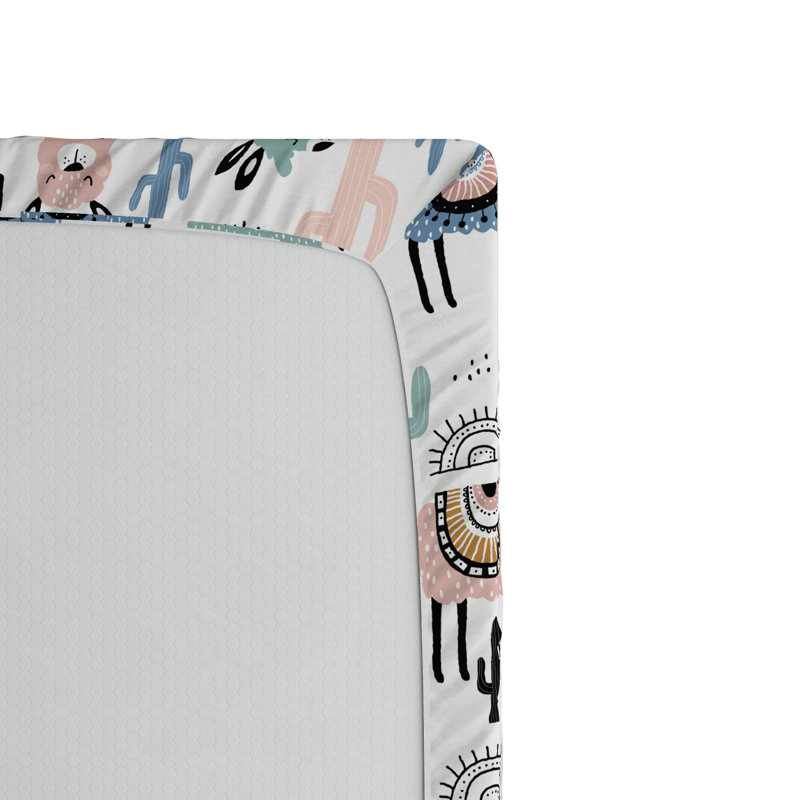 Llama Microfiber Fitted Sheet, Twin Fitted Sheet