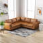 Canapé modulaire en cuir véritable Comerford de 93,3 po de largeur