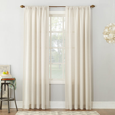 Panneau de rideau semi-diaphane avec passe-tringle en lin - Basics by Wayfair ™