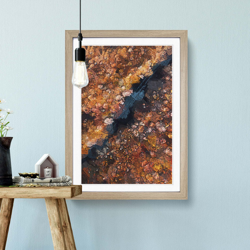 Forest in Piedimonte Matese Italy - Framed Print, 36cm H x 27cm W x 2cm D, Oak Framed