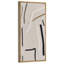 «Minimalist Neutral Line Composition Modern Abstract Decor - Large encadrée, reproduction d'art sur toile encadrée-1069008280-1069008279