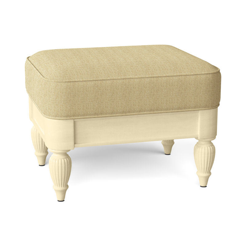 Grand View Ottoman, Greystone Finish, Beige Sugar Performance; 0863-93