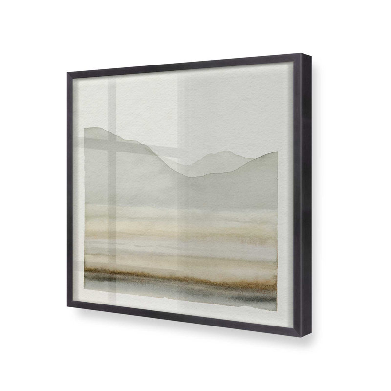«Whispering Ridge Silhouette I», reproduction sur toile, H 17,75 po x l 17,75 po, Cadre photo simple en zinc patiné
