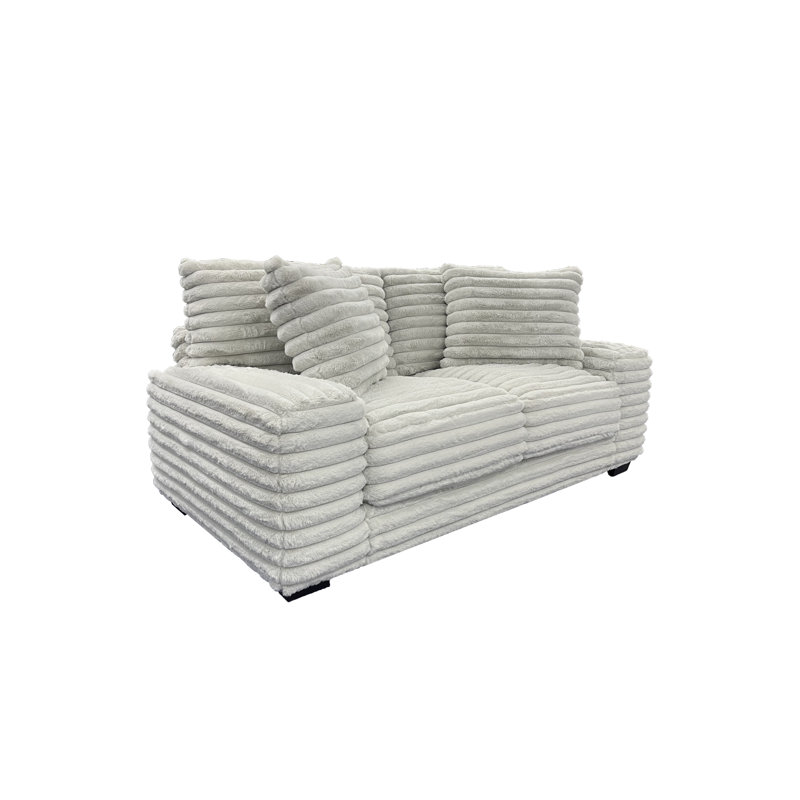 Selph Microfiber Loveseat, Gray