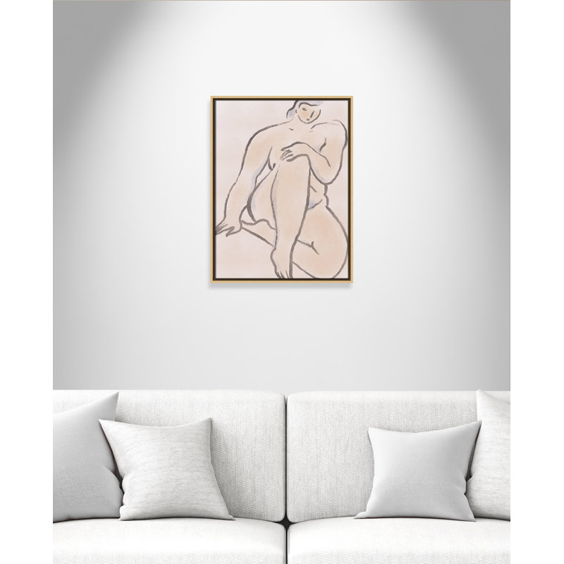 «Pastel nude 07 Print» par Dean, Toile avec cadre, Flotteur naturel, L 19,5 po x H 25,5 po