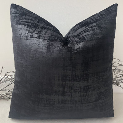 Abstract Black Square Cushion Cover