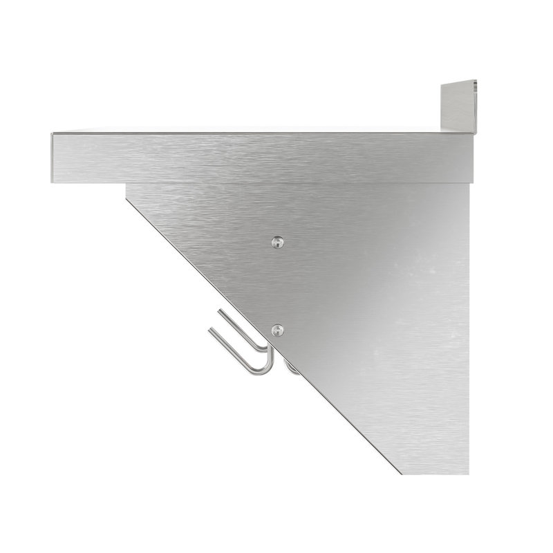 Stainless Steel Wall Mounted Kitchen Pot Rack with Shelf