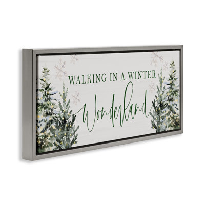 «Winter Wonderland Trees», art mural encadré flottant par Lux + Me Designs