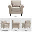 Ensemble de 2 chaises d'appoint rembourrées en tissu-120338385
