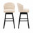 Aadhvika Upholstered BarStools with Solid Wood Frame-104100028-104100025