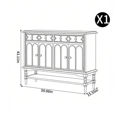 French style living room high footed shoe cabinet