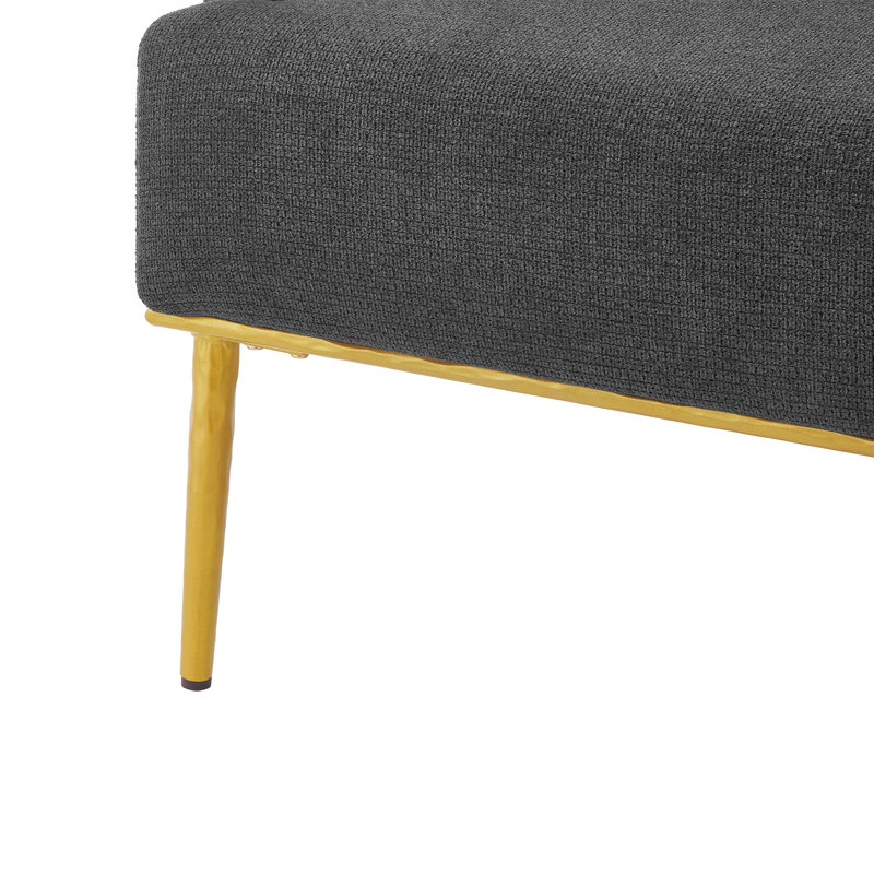 Fauteuil d'appoint Virelli Modern Chenille, Gris foncé