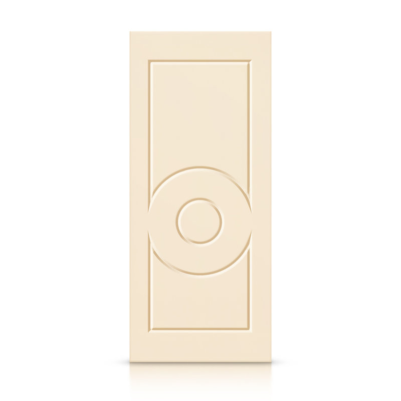 Porte standard à panneaux en bois massif, 24 po x 80 po, Beige