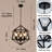 3 Light Dimmable Black Corridor Chandelier With Adjustable Chain