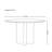 Modern Minimalist Brown Round Dining Table
